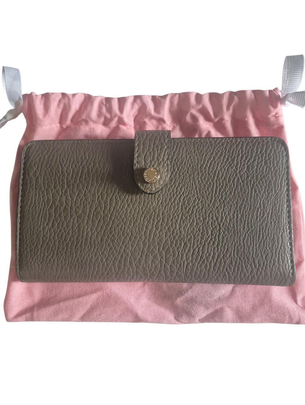 Poppy & Peonies Tab Clutch Wallet In Dark Grey